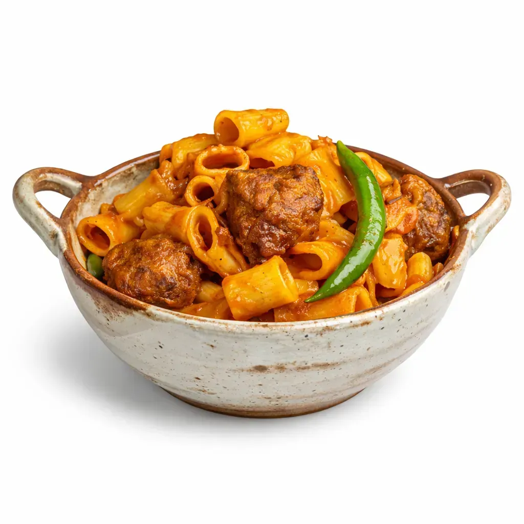 Pasta & One-Pot Mains - Tomato-spiced pasta dishes shaped by coastal influences 