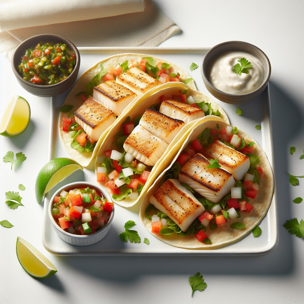 1 Halibut Tacos – Grilled halibut, salsa