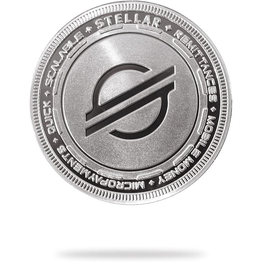 The Stellar (XLM) Physical Cryptocurrency Coin is a commemorative item for investors and collectors to hold (HODL). Stellar is an open-source platform designed for fast and low-cost financial transactions across the globe.