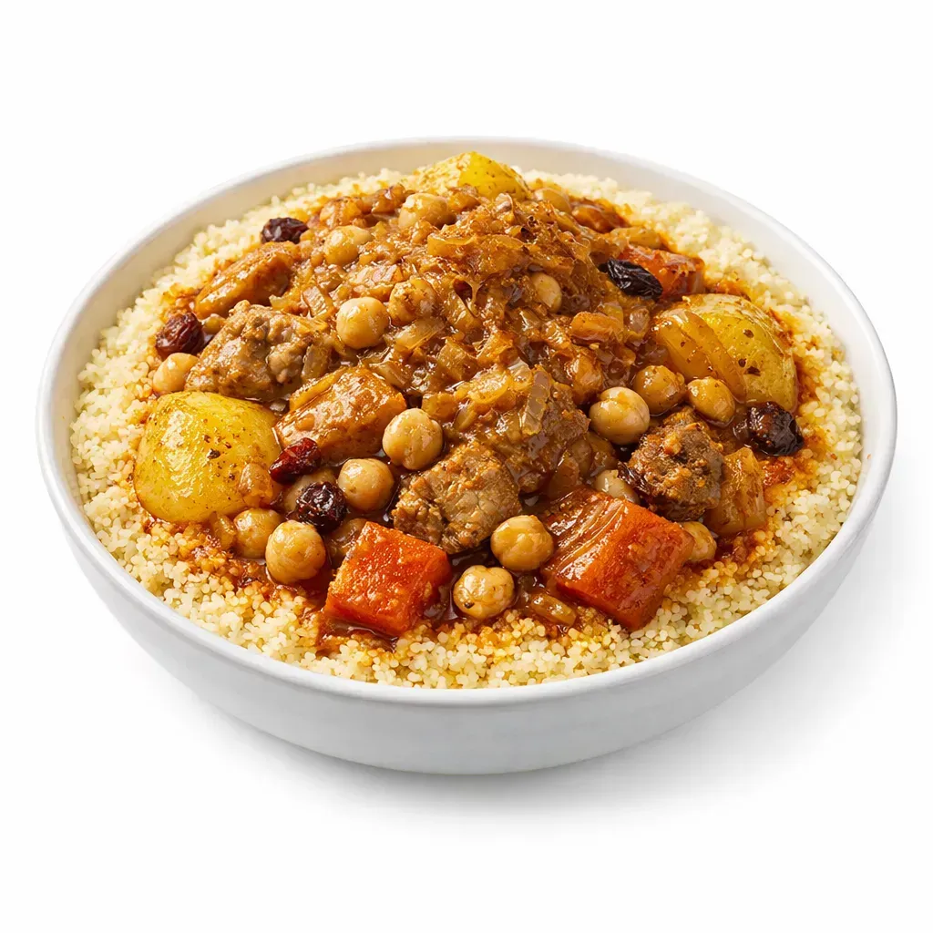 Couscous Feasts - Steamed grains with meat, vegetables, and rich sauces 