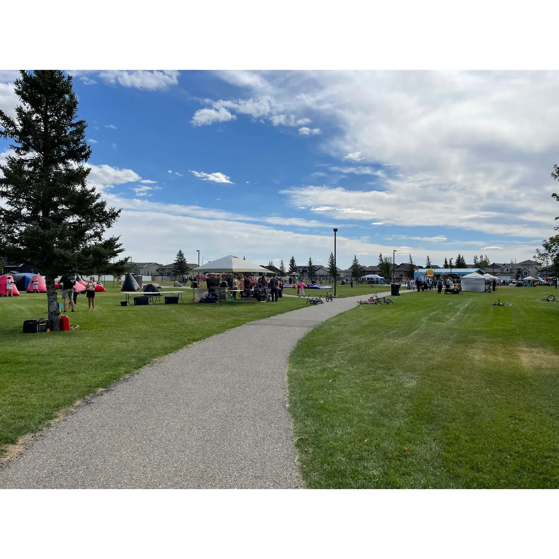 Discover a charming retreat for travelers and outdoor enthusiasts—Coalhurst Miners Memorial Campground offers a peaceful getaway with an array of amenities to ensure a comfortable and enjoyable stay. At the cost of just $25 per night, guests can take advantage of self-check-in, easing the arrival process and allowing for a stress-free experience from the moment you arrive.

Visitors are greeted with spacious and well-defined sites, each equipped with fixed tables, perfect for a family meal or an evening of games under the stars. The campground's meticulous upkeep is apparent, with curbed sites and well-marked numbers providing a sense of order and convenience. A sense of serenity prevails throughout the grounds, enhanced by the surrounding lush landscapes and the absence of disruptive traffic noise.

Despite its proximity to a railroad, guests find that the tranquility remains undisturbed, providing a restful atmosphere at all times. This attention to tranquility is matched by a commitment to cleanliness, with washrooms that are well maintained and showers that offer a warm and inviting respite, free of charge.

The added comforts at Coalhurst Miners Memorial Campground ensure that all needs are catered to, from the practicalities of garbage disposal and recycling provisions to the thoughtful inclusion of potable water taps. Exiting the park is made easy with an accessible dump station strategically placed for a convenient departure.

For recreation, guests will find an on-site soccer field and Frisbee golf course, offering fun and active engagement for all ages. Additionally, a group shelter is available, ideal for larger gatherings or sharing stories with fellow campers. The picturesque setting complements any outdoor activity, whether it's a friendly game or a leisurely stroll through the beautifully maintained grounds.

A true jewel for those passing through or seeking a longer stay, Coalhurst Miners Memorial Campground provides all the essentials for a delightful outdoor experience, without any unnecessary distractions. The exceptional value coupled with the array of features makes for a genuinely pleasant stay, all in honor of the memory of Coalhurst's mining heritage. Whether you're heading to Alaska or staying local, you're invited to be part of a community that appreciates nature, serenity, and well-organized accommodations, all in one inviting package. Description by ChatGPT.