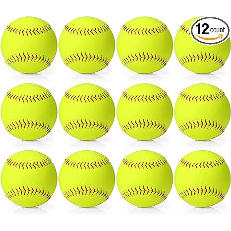 12 Pack Sports Practice Softballs are official size and weight slowpitch softballs that are perfect for practice and training sessions. These softballs are designed for both slowpitch and fastpitch softball players, making them versatile for different skill levels.