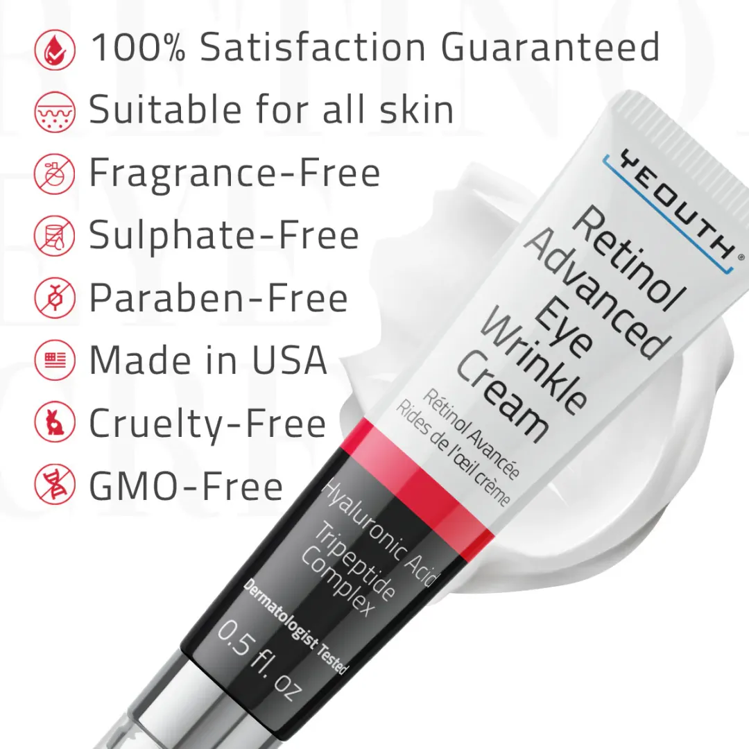 YEOUTH Retinol Eye Cream is typically applied in small amounts to the under-eye area, ideally as part of a nighttime skincare routine because retinol can increase sunlight sensitivity. Like with any retinol-based product, it's important to use sunscreen during the day to protect the skin. The product is marketed for its ability to offer noticeable improvements with regular use, making it a popular choice for individuals seeking a targeted solution for eye area concerns.