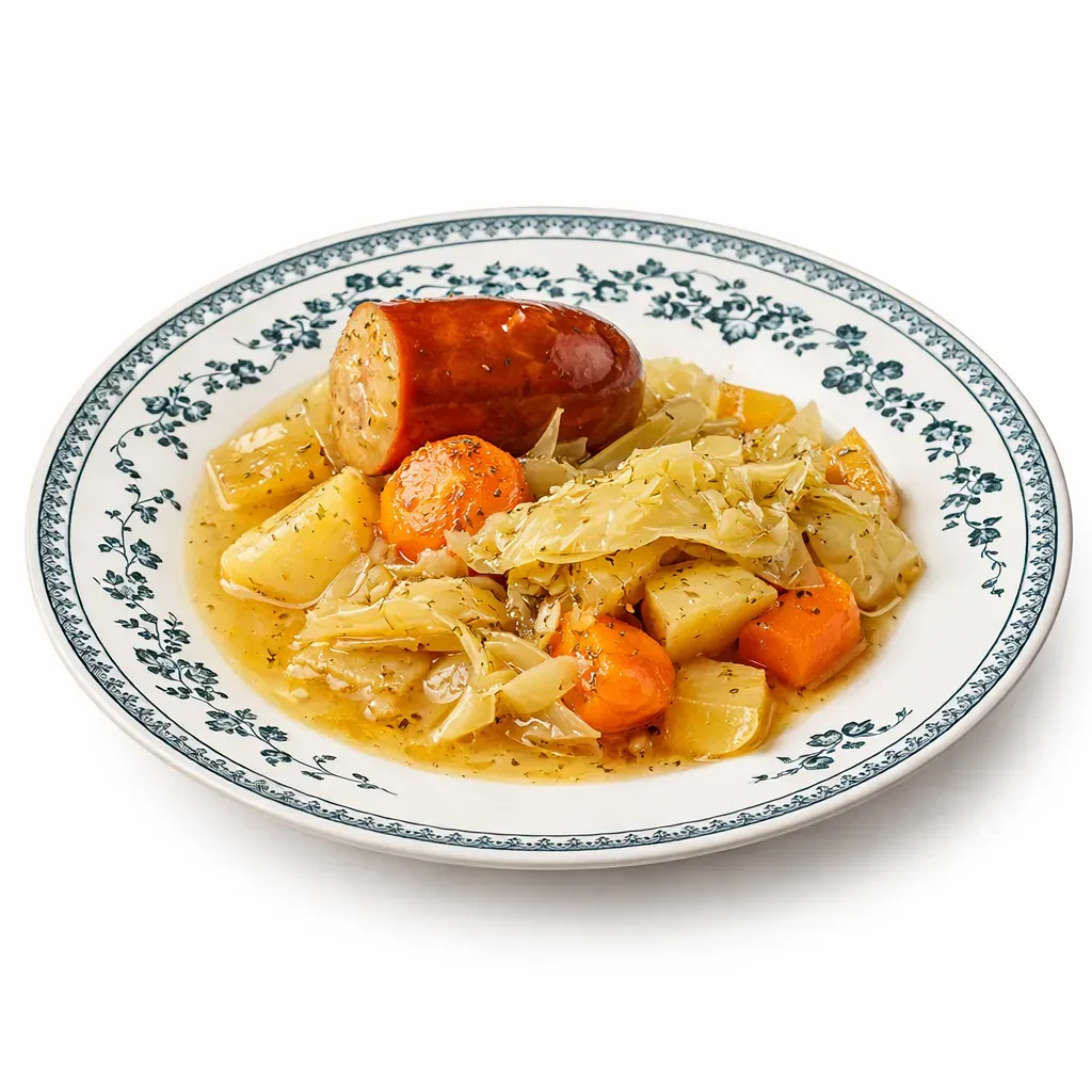 A traditional Alsatian hotpot-style dish that combines smoked meats and fresh vegetables, slow-cooked for a hearty and comforting meal.