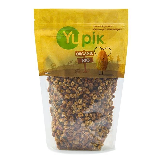 Yupik Organic Dried Mulberries come in a 2.2 lb package and are a convenient and healthy snack option. These dried mulberries are certified organic, non-GMO, vegan, and gluten-free, making them suitable for a wide range of dietary preferences. They contain no added sugar or oil, making them a guilt-free snack choice.