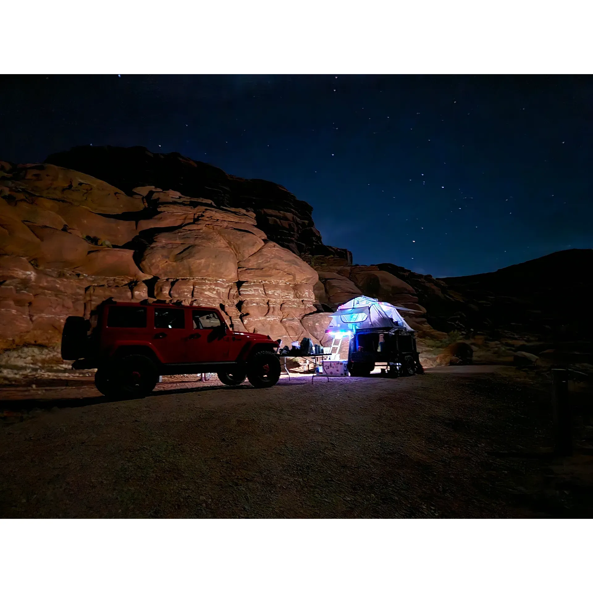 The Ledge Camping Area offers a breathtaking outdoor experience for adventurers and stargazers. With its majestic location, visitors are treated to awe-inspiring views that make for a memorable camping trip. Carefully selecting your campsite with consideration for sun exposure and wind can enhance your enjoyment. The expansive night sky unfurls above, providing a stunning celestial display that will leave you in awe.

Adventure is abundant, with opportunities to explore nearby trails and naturescapes, including the thrill of running down Kane Creek to Chicken Corners. While popular and bustling with activity during the day, providing an energetic atmosphere for explorers, the area transitions to a serene environment as night falls, ensuring tranquil moments under the starlit sky.

With attractions like Ledge B campground offering a dedicated space for tent camping, outdoor enthusiasts can immerple themselves in the raw beauty of the landscape. Practical amenities such as fire rings and picnic tables add convenience to your wilderness experience. Moreover, the campsite's first-come, first-served system, paired with an affordable nightly fee, makes planning a spontaneous getaway achievable.

Campers are advised to come prepared with sturdy gear suitable for the rugged terrain and occasional winds, ensuring a comfortable and secure set-up. The elemental charm of The Ledge Camping Area, from its open-roof toilets to the opportunity to gather around a fire pit, complements the rustic charm and appeal of this captivating outdoor retreat. Whether you're visiting in the balmy days of early autumn or during the prime camping seasons, The Ledge Camping Area promises a remarkable outing surrounded by nature's grandeur and adventure at your doorstep. Description by ChatGPT.