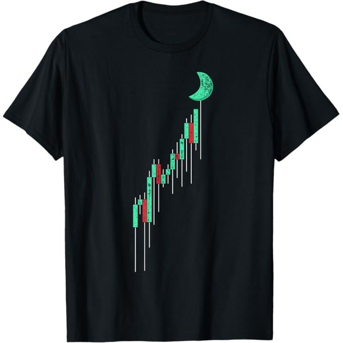 The Crypto Currency Hodl Vintage Bull Market Chart To The Moon T-Shirt is a trendy and popular clothing item that features a design related to cryptocurrency trading.