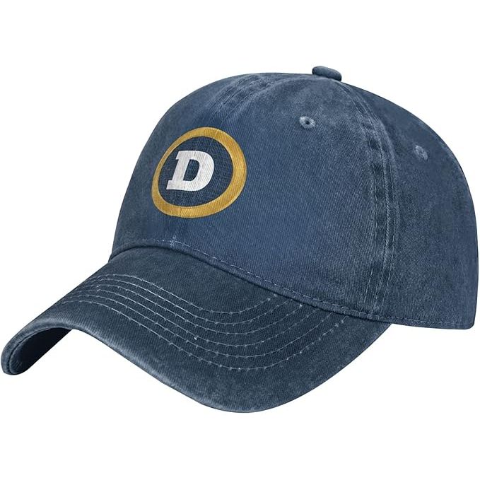 Dogecoin Doge Coin Prints Baseball Cap - Adjustable Washed Cotton Vintage Dad Hats Unisex Casual Wear Caps image