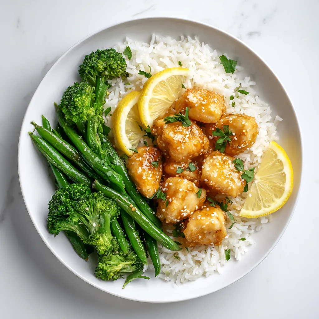 Asian-inspired meal prep featuring chicken thighs in lemon glaze served with basmati rice and vegetables, perfect for a week of nourishing lunches.