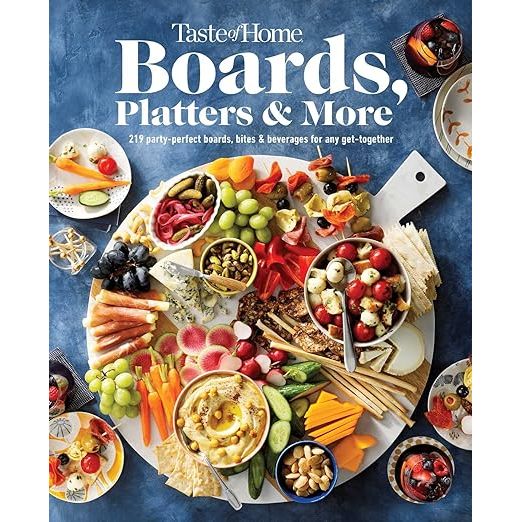 Elevate your hosting skills with Taste of Home Boards, Platters & More—the ultimate culinary guide to mastering the art of party platters! Boasting over 200 easy-to-follow recipes, this essential addition to the Taste of Home Entertaining & Potluck series ensures your next gathering is both mouthwateringly delicious and visually stunning.