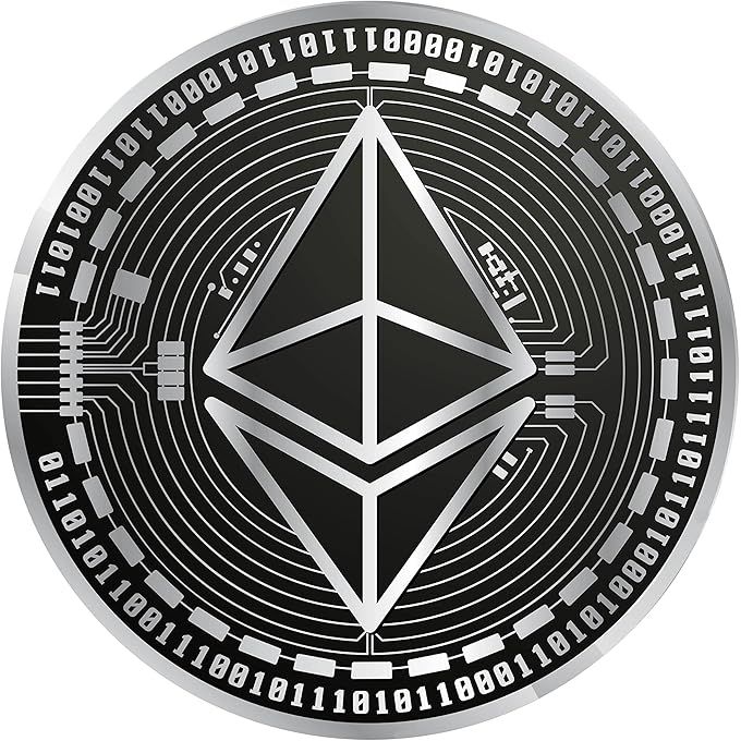 Transform your laptop, notebook, car, or any other surface into a true cryptocurrency icon with ETH stickers! Available in silver, this cryptocurrency sticker is the perfect gift for digital world enthusiasts. With size options ranging from small to extra-large, you can get up to 18 inches to customize your life according to your style.