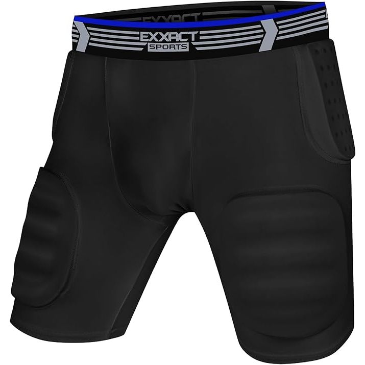 The Exxact Sports Rebel 5-Pad Youth Football Girdle is designed for young football players looking for superior protection and comfort during grueling games and practices. The girdle features integrated hip, thigh, and tailbone pads to absorb impact and reduce the risk of injury.