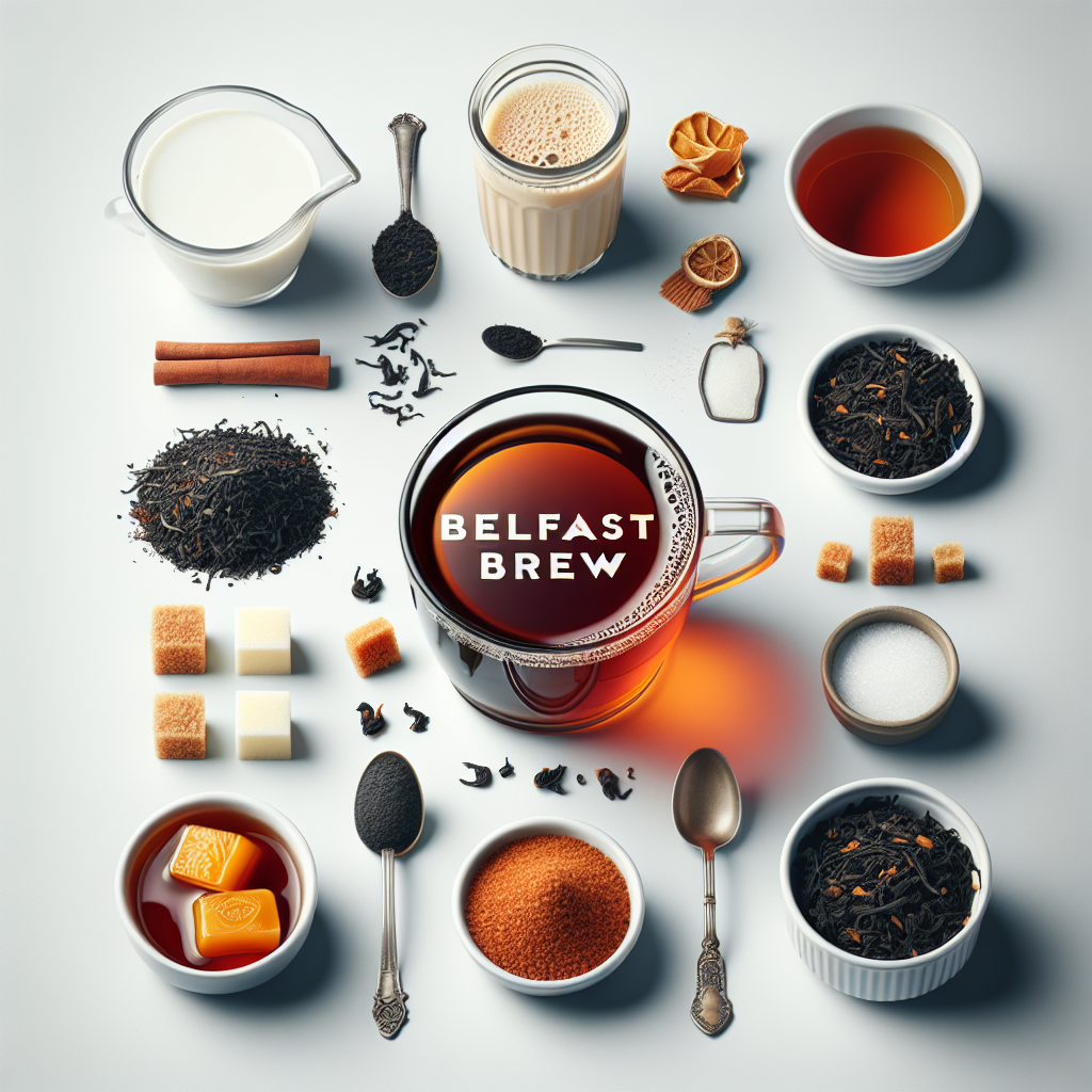 Belfast Brew is a robust and invigorating black tea blend known for its strong, malty flavor and brisk finish. Originating from Belfast, it typically consists of a high-quality Assam tea base, often mixed with other regional black teas to enhance the depth and complexity.