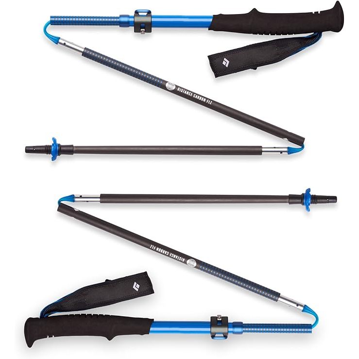 The 100% carbon fiber shafts of this collapsible trekking pole make it incredibly lightweight, weighing in at just 170 grams per pole at 120cm length.