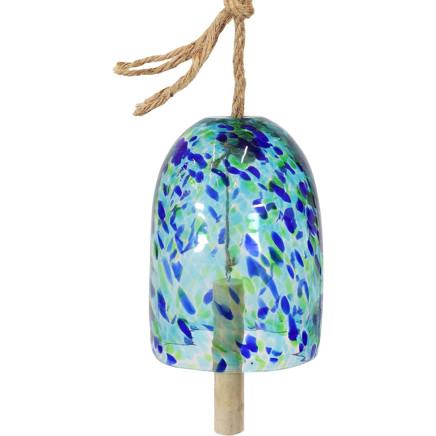 The Sunnydaze Natural Melody Wind Bell is a beautifully designed wind chime that will add a touch of charm to your patio, deck, or porch. Measuring 7.5 inches in length, this wind bell features a painted glass design in a stunning blue freeze color that is sure to catch the eye.