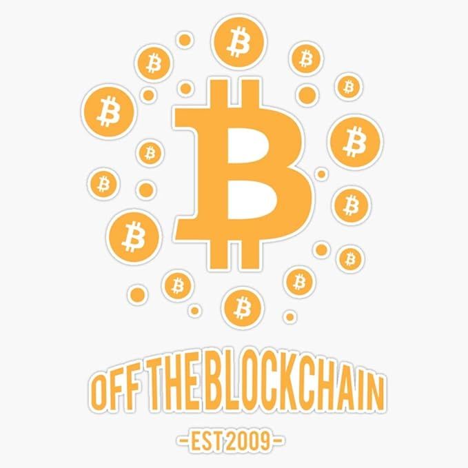 This sticker is easy to apply and can be removed without leaving any residue behind, making it a versatile option for adding a touch of personality to your belongings. Whether you're a fan of blockchain technology or simply looking for a fun and unique sticker to personalize your items, the Off The Blockchain vinyl decal is a great choice. Description by ChatGPT.