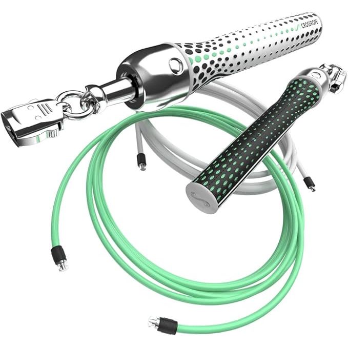 The Crossrope Jump Rope Get Lean Set is a versatile fitness tool designed to provide an effective cardiovascular workout while helping users improve coordination and build strength.