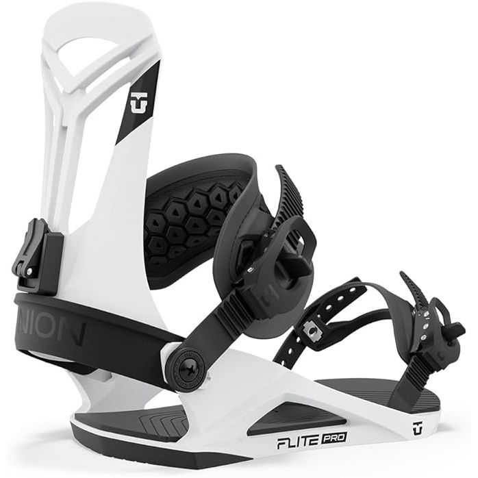 The Union Flite Pro Men's Snowboard Bindings are designed for riders who prioritize lightweight performance and simplicity on the mountain. These bindings feature a durable Duraflex baseplate for reliable strength and response, while the extruded 3D aluminum heelcup provides added durability and security.