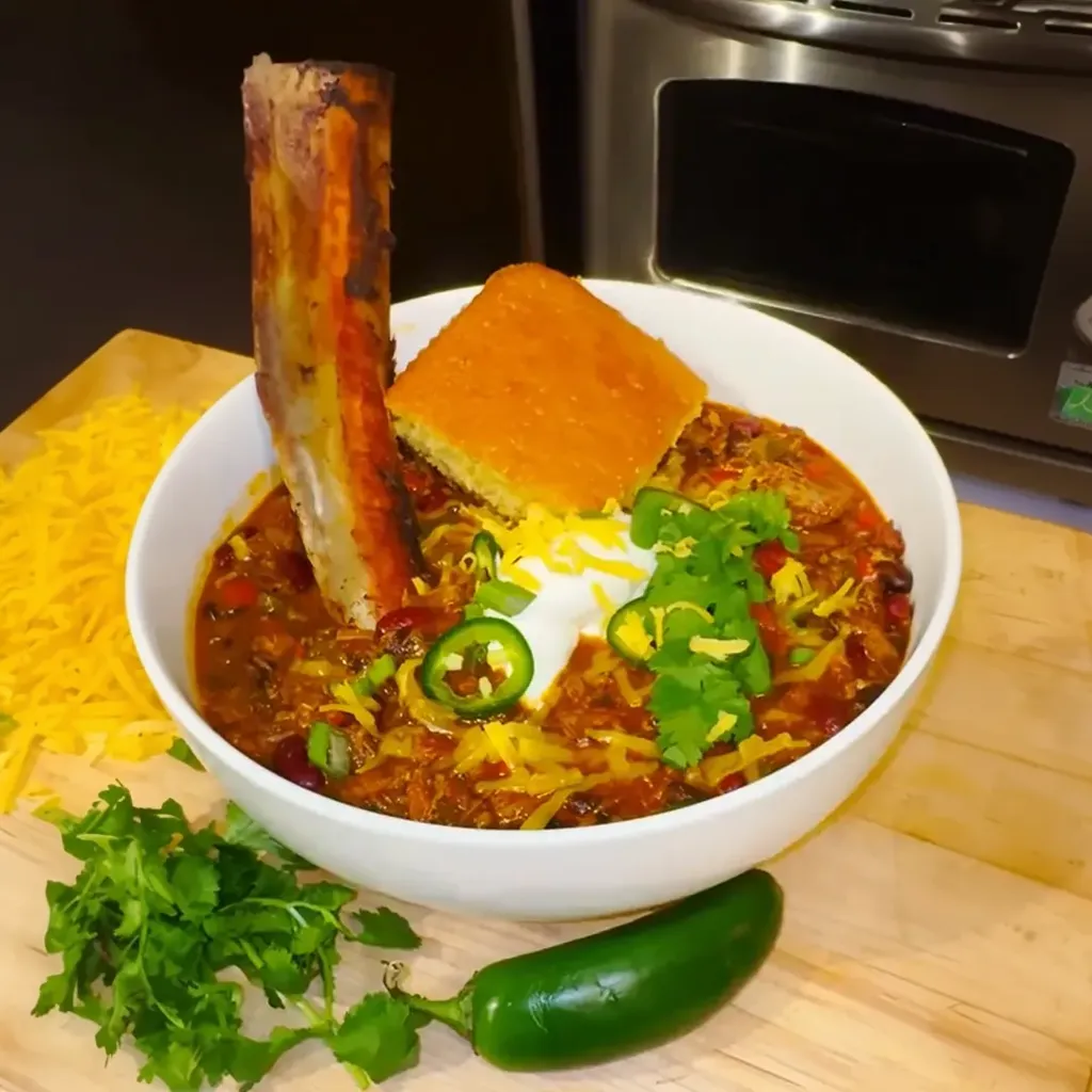 Smoked Beef Rib Chili is a delightful blend of rich, smoky flavours from tender beef ribs, combined with the bold, hearty essence of a home-style chili.