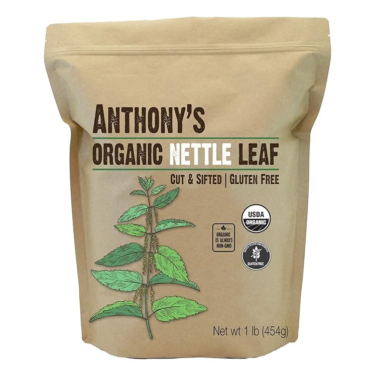 Anthony's Organic Nettle Leaf is a high-quality, 1 lb bag of cut and sifted nettle leaf, perfect for herbal teas, soups, and other culinary creations. This product is certified organic by the USDA, ensuring that it is free from synthetic pesticides and chemicals.