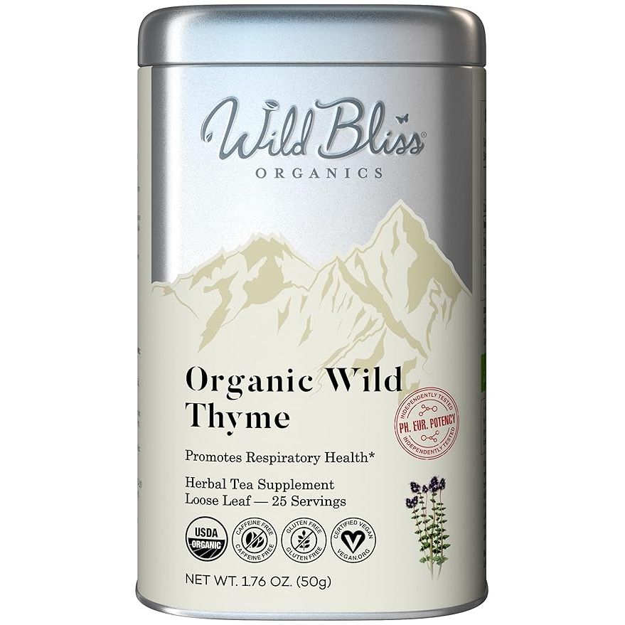 Organic Wild Thyme Tea is a caffeine-free loose leaf herbal tea that is known for its potent medicinal properties. This tea is made from the dried leaves of wild thyme plants that are organically grown and harvested.