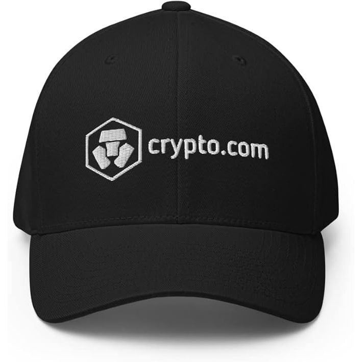 Crypto.com CRO Cryptocurrency Flex fit hat with Front and Back Embroidery image