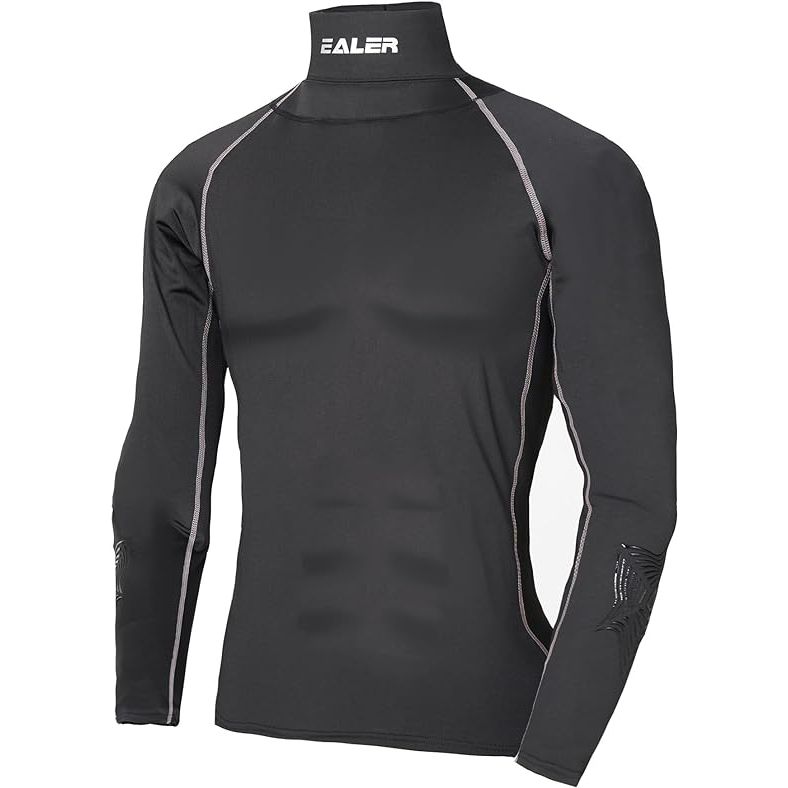 The EALER Hockey Compression Shirt with Neck Guard is designed to provide maximum protection and support for hockey players. This shirt features a built-in neck guard that offers added protection against cuts and impact injuries to the neck area. The long sleeves of the shirt provide coverage and support to the arms during intense game play.