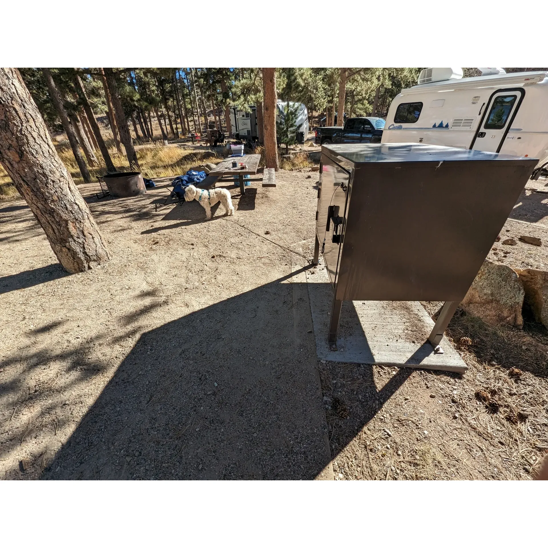 Dowdy Lake Campground offers an idyllic outdoor experience for nature enthusiasts and adventure seekers alike. This picturesque campground promises a memorable escape with pristine facilities and a variety of activities to indulge in throughout your stay. Visitors can anticipate a warm welcome from an exceptional campground host who is celebrated for his helpfulness and engaging conversations.

Anglers will delight in the abundant trout waiting to be caught in the tranquil waters of Dowdy Lake. The surrounding hiking trails provide an invigorating retreat into nature, offering a pleasant challenge to those eager to explore, with the promise of stunning vistas that change with the seasons. For ease and comfort, the grounds are equipped with impeccably maintained bathrooms, complete with inviting cinnamon-scented air fresheners, adding a touch of homeliness to the camping experience.

Connectivity isn't a concern here; excellent cellular service across the campground keeps you connected and makes remote work or staying in touch hassle-free. While rustic in charm, the sites cater to modern needs, offering electric hookups and convenient amenities like campfire rings, picnic tables, and secure bear boxes, ensuring a worry-free outdoor adventure.

The alluring landscape hosts breathtaking sunrises and sunsets that are sure to captivate, and guests are encouraged to experience the gentle loop trail that skirts around the lake — an easy and enjoyable hike for all ages and pets. The campsite layout is thoughtfully designed, offering ample space between sites to ensure privacy even when the campground is at capacity.

Winter campers have ample opportunity to cozy up with the surplus of electric hook-ups, and the presence of regional wildlife adds an element of excitement to the stay. Photographers and nature lovers will find endless inspiration in the vivid natural beauty and tranquility of the location.

Future visitors are advised to make reservations in advance to secure a spot at this sought-after destination, especially as the campground's popularity grows. Whether you're looking to kayak, hike, fish, or simply relax and soak in the peace and serenity, Dowdy Cars_v2Lake Campground is an exceptional choice that promises a serene getaway in the great outdoors. It's a place where lasting memories are forged, and many are eager to return for a longer visit, basking in the natural splendor that this campground has to offer. Description by ChatGPT.