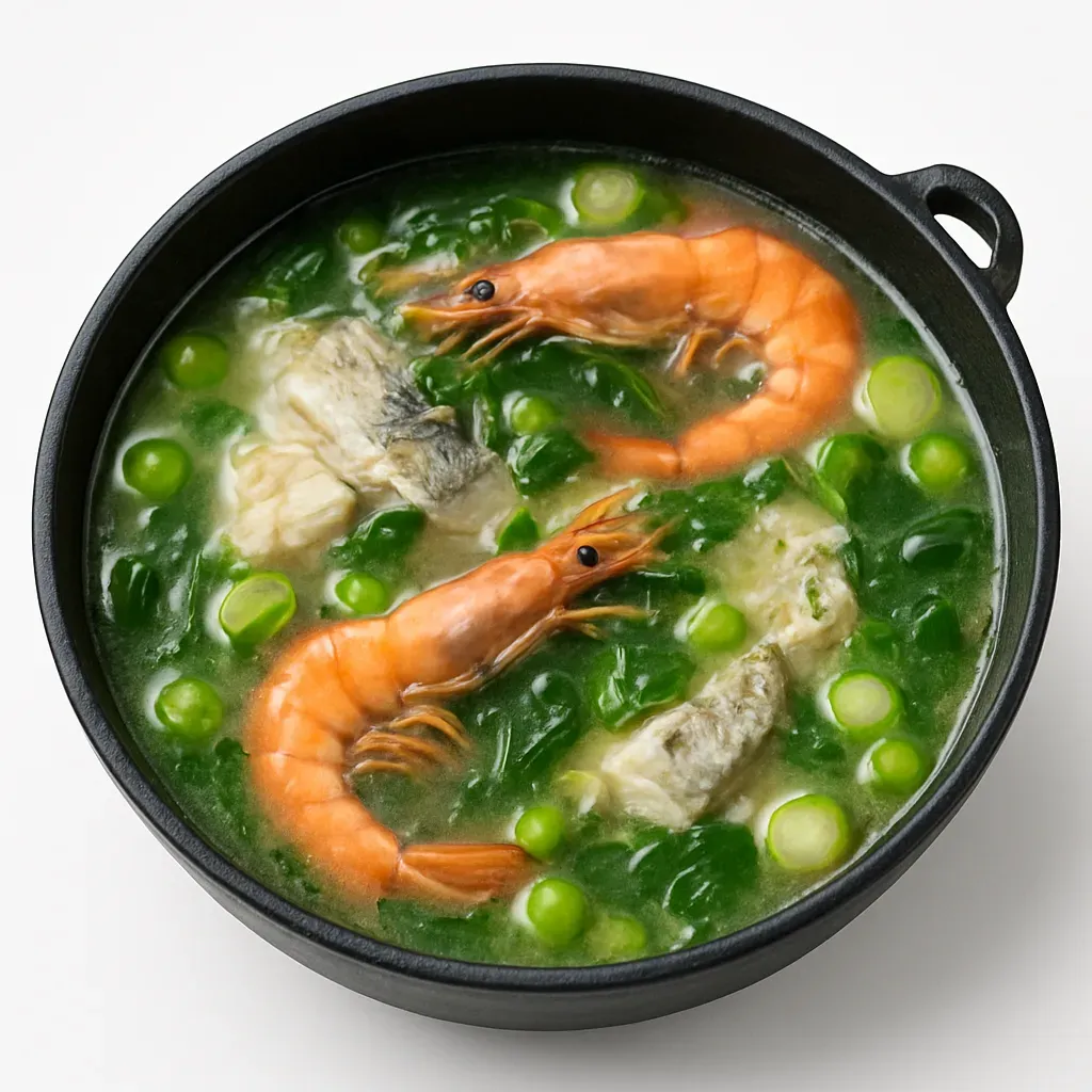 A traditional Northern European fish soup inspired by Viking cuisine, made from the freshest catches and foraged ingredients, perfect for a hearty and nutritious meal.