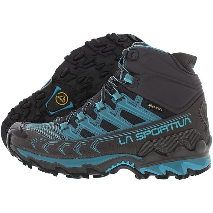 The La Sportiva Women's Ultra Raptor II Mid GTX Hiking Boot is a durable and versatile hiking boot designed specifically for women. It features a mid-top design for added ankle support and protection on rugged terrain. The boot is constructed with a Gore-Tex lining to provide waterproof and breathable protection in various weather conditions.