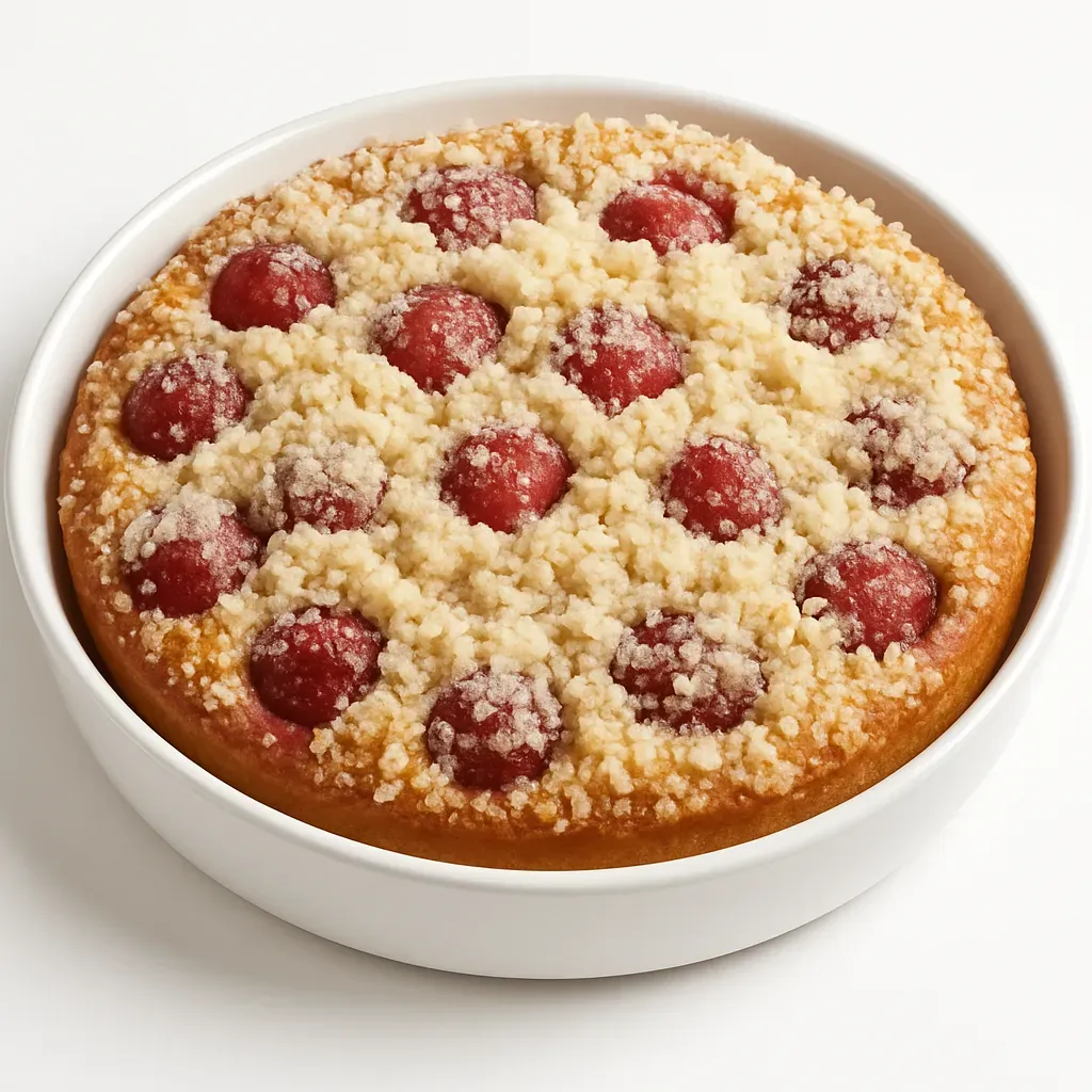 The Cuca de Uva is a delightful Brazilian dessert with a nod to its German heritage, featuring a tender dough base topped with juicy grapes and a buttery streusel, with an optional chocolate variant.