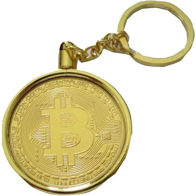 The Bitcoin Physical Display Metal Novelty Keyring Keychain by TrendyLuz is a stylish and unique accessory that is perfect for anyone interested in cryptocurrency. This keychain features a metal Bitcoin logo that is intricately detailed, making it a great conversation starter or gift for a friend or family member.