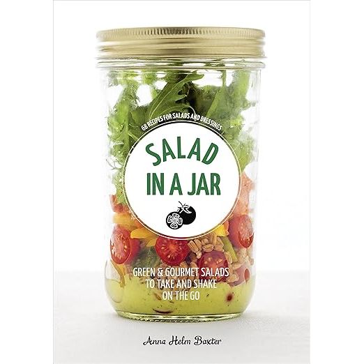 Salad in a Jar: 68 Recipes for Salads and Dressings is a cookbook by Anna Helm Baxter that focuses on creating delicious and convenient salads that can be prepared ahead of time in a jar. The book features a variety of recipes for salads, dressings, and toppings that can be layered in a jar for easy storage and transport.