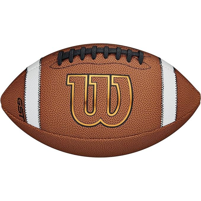 The Wilson GST Composite Football is a high-quality football designed for professional and college football games. It features a composite leather cover that provides a soft feel and excellent grip for optimal performance on the field. The tan color of the ball is classic and easily recognizable, making it a popular choice among players and teams.