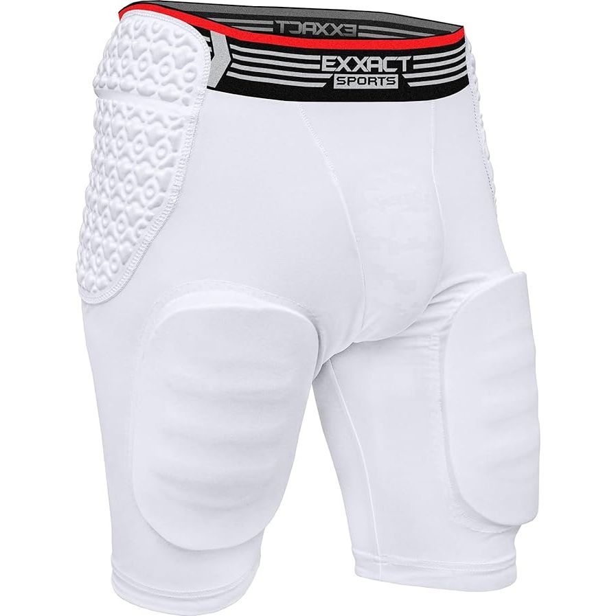 Crush the competition and stay protected with our high-quality padded football girdle. Made with EVA foam 5 pads, this girdle provides superior cushioning for your hips, thighs, and tailbone, allowing you to take on opponents with confidence.