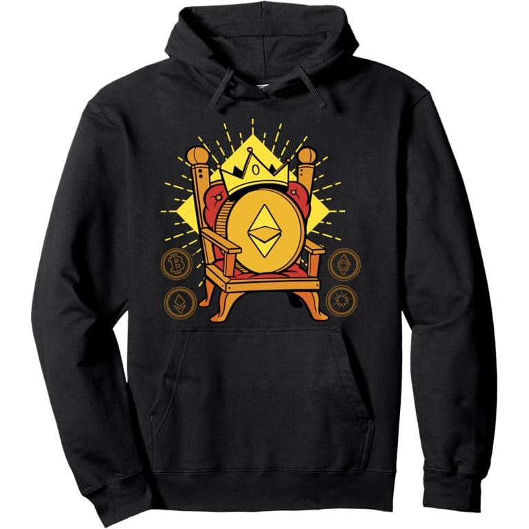 Ethereum Funny Number One King of Crypto Pullover Hoodie image