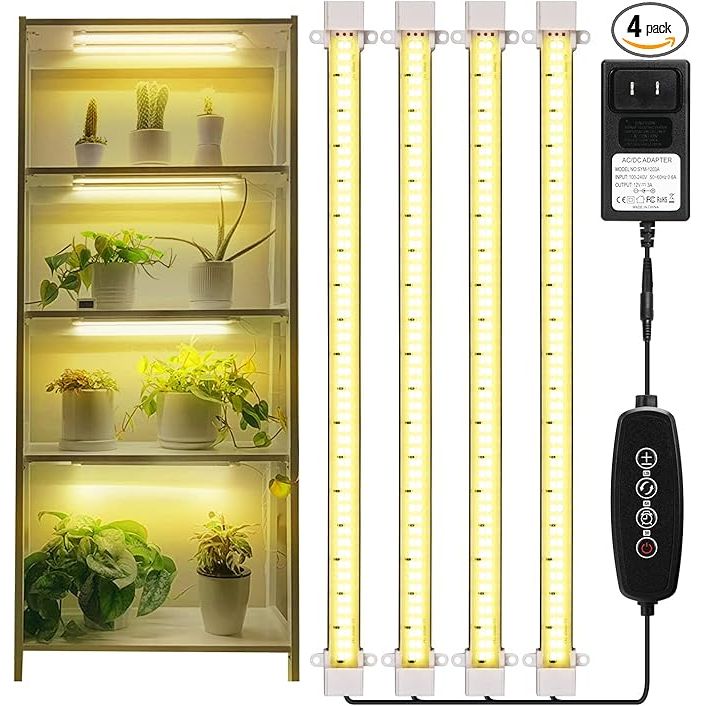 Introducing the High Efficiency Grow Light, featuring an updated Double-Rows design and 432 LEDs that easily replace 100-150w general plant lights. With 6 brightness levels ranging from 5% to 100%, this grow light is perfect for meeting your plants' different stage lighting requirements.