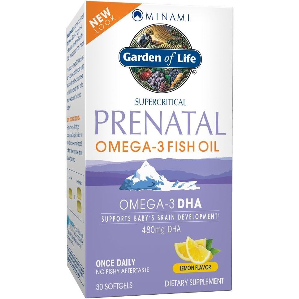 Garden of Life Minami Natural Prenatal DHA Omega 3 Fish Oil Supplement Softgels are specially formulated for pregnant and lactating women to support their overall health and the development of the baby. Each softgel contains essential Omega-3 fatty acids, including DHA and EPA, which are important for brain and eye development in babies.