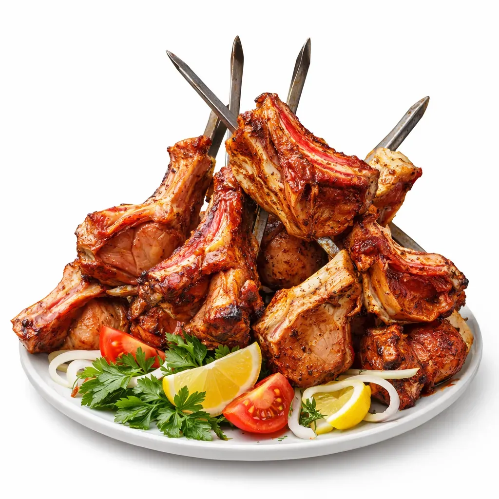 Experience the authentic flavors of Armenia with this richly seasoned and charcoal-grilled pork loin, known as Khorovats. This traditional Armenian shashlik is perfect for gatherings, combining the savory taste of pork with hints of smoked paprika and aromatic herbs.