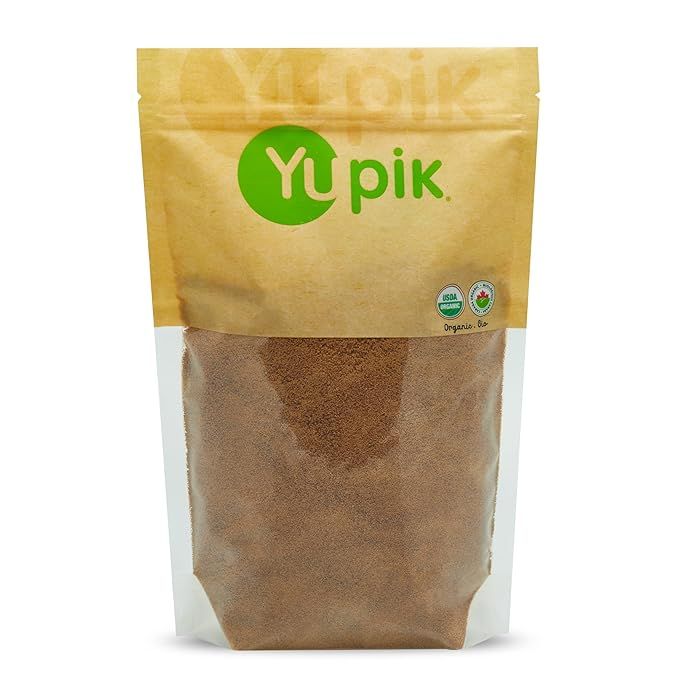 Yupik Organic Coconut Sugar is a natural sweetener made from the sap of coconut palm trees. It is a healthier alternative to traditional white sugar as it is unrefined, non-GMO, vegan, gluten-free, and kosher.