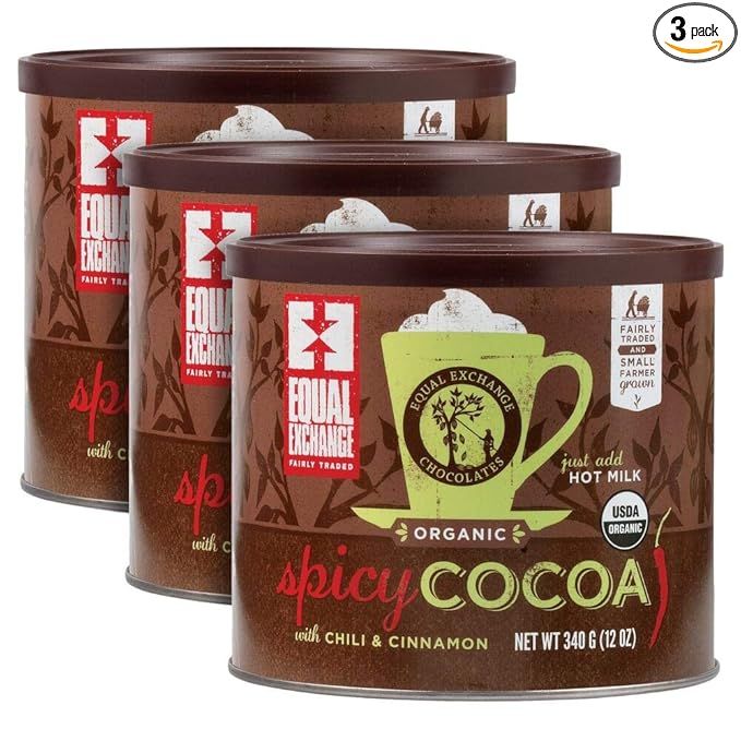 Equal Exchange Organic Spicy Hot Cocoa is a popular beverage option for those looking to enjoy a comforting and rich hot chocolate experience. This product comes in a pack of three 12-ounce containers, making it convenient to enjoy at home or on the go.