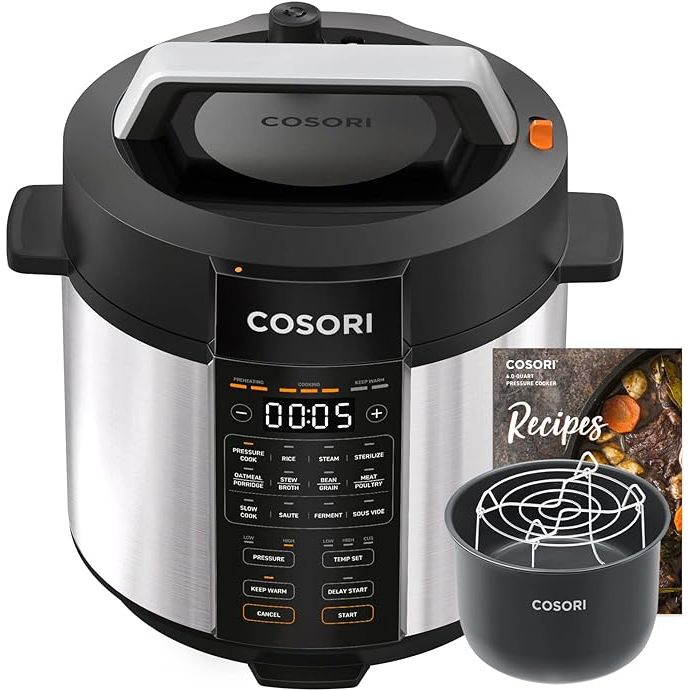 The COSORI Electric Pressure Cooker is a versatile kitchen appliance that functions as a 6-quart capacity, 9-in-1 Instant Multi Cooker. It is equipped with a safer venting design that helps release steam more efficiently and prevents accidents while cooking under pressure.