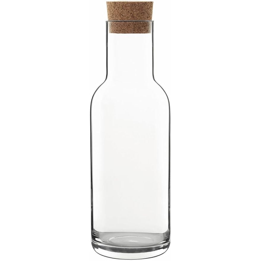 The Luigi Bormioli Sublime 34 oz Carafe with Cork Stopper is a stylish and functional glass carafe designed for serving and storing beverages. The carafe has a capacity of 34 ounces, making it ideal for serving a variety of drinks such as water, juice, wine, or cocktails.