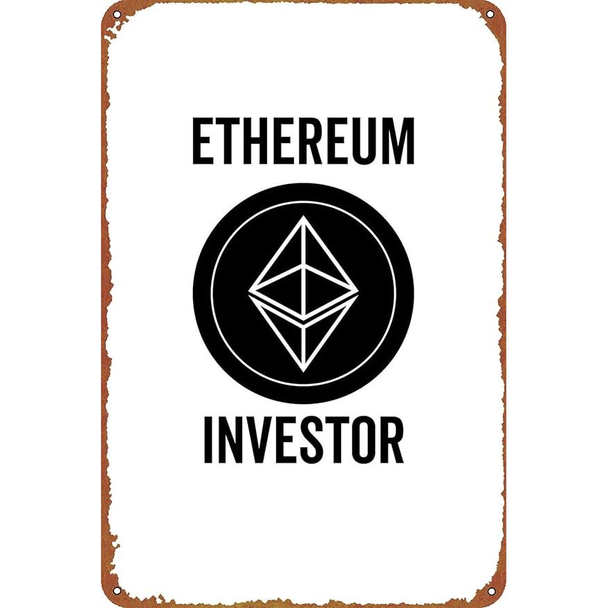 Ethereum Investor Game Poster Metal Sign Tin Metal Retro Wall Decor for Home,Street,Gate,Bars,Club image