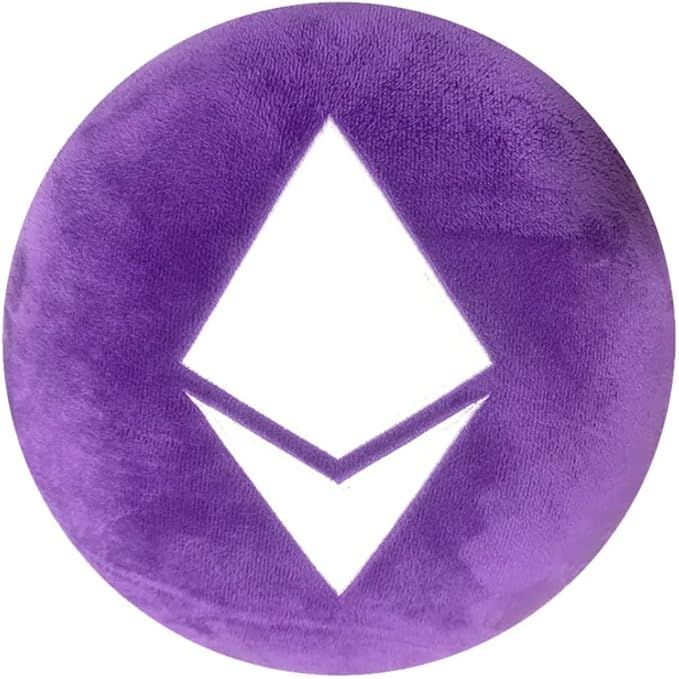 Ethereum 2.0 Transition Pillow - Multi-Colored, Embroidered, Round, Plush and Stuffed Limited Edition by BlockCraft.Shop image