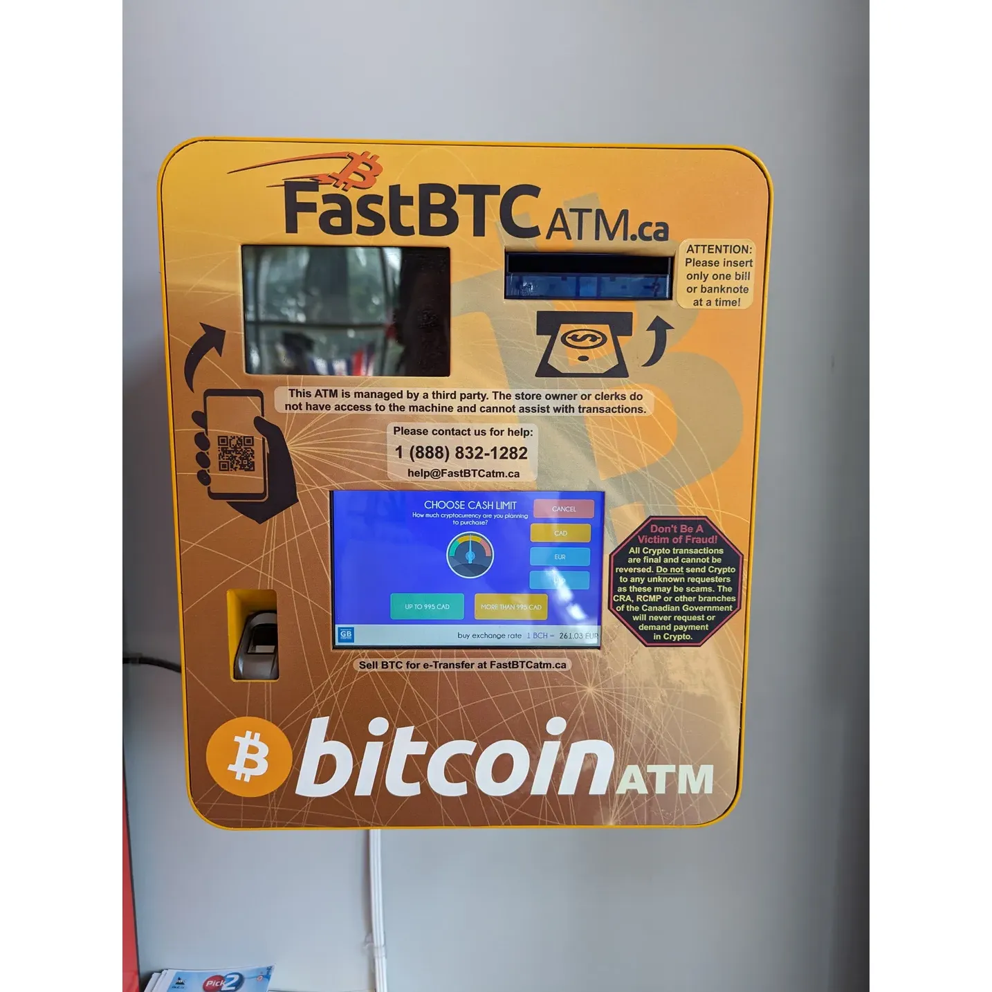 FastBTC Bitcoin ATM - Mars Convenience is a leading Bitcoin ATM provider located at 118 Snyder's Rd E, Baden, ON N3A 2V6, Canada. This convenient location offers a quick and easy way for customers to buy and sell Bitcoin using cash. With competitive exchange rates and low transaction fees, FastBTC Bitcoin ATM provides a reliable and secure platform for users to access the world of cryptocurrency.

The Mars Convenience store where the FastBTC Bitcoin ATM is located is open seven days a week, making it convenient for customers to access their services at any time. In addition to Bitcoin, this ATM also supports other popular cryptocurrencies such as Ethereum, Litecoin, and Bitcoin Cash. Customers can easily complete transactions within minutes and receive a printed receipt for their records.

FastBTC Bitcoin ATM aims to make cryptocurrency transactions more accessible to the public by providing a user-friendly platform for buying and selling Bitcoin. Their friendly and knowledgeable staff are available to assist customers with any questions or concerns they may have about the process. Visit FastBTC Bitcoin ATM at Mars Convenience in Baden, ON, to experience the convenience of buying and selling Bitcoin in person. Description by ChatGPT.