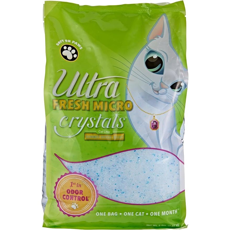 Ultra Fresh Micro Crystals Cat Litter is a premium cat litter made from silica gel crystals. These crystals are highly absorbent, trapping in moisture and odors to keep your cat's litter box fresh and clean for longer periods of time.