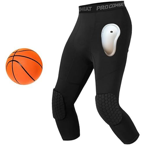 Compression pants with knee pads and a protective cup are a popular choice for men participating in sports like baseball, football, lacrosse, MMA, basketball, and hockey. These pants offer added protection and support during intense physical activity, making them ideal for contact sports where injuries are common.