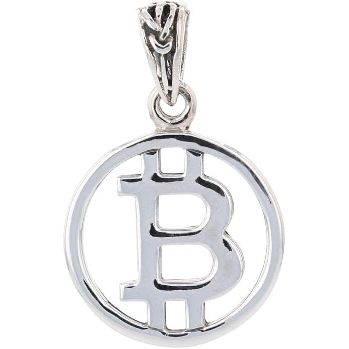 The Crypto Sterling Silver Small Bitcoin Symbol Cryptocurrency Pendant is a stylish and modern accessory made of high-quality sterling silver. It features the iconic Bitcoin symbol, representing the digital currency revolution of cryptocurrency.