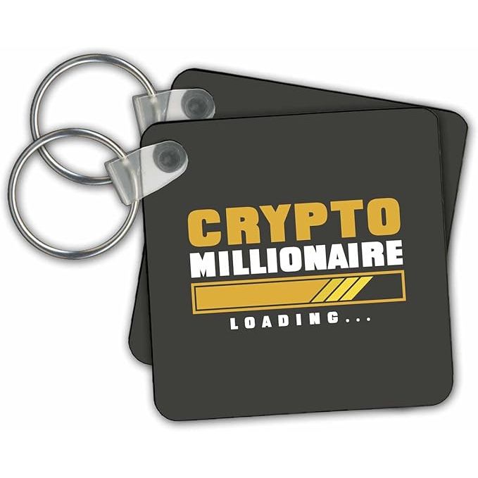 The 3dRose Key Chains Crypto Millionaire Loading (kc-358711-1) is a stylish and unique keychain designed for those interested in cryptocurrency. Made by 3dRose, a company known for its high-quality and creative products, this keychain features a bold and eye-catching design that showcases the phrase "Crypto Millionaire Loading.